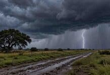 Alerta naranja por tormentas severas y lluvias intensas en siete provincias este martes 20